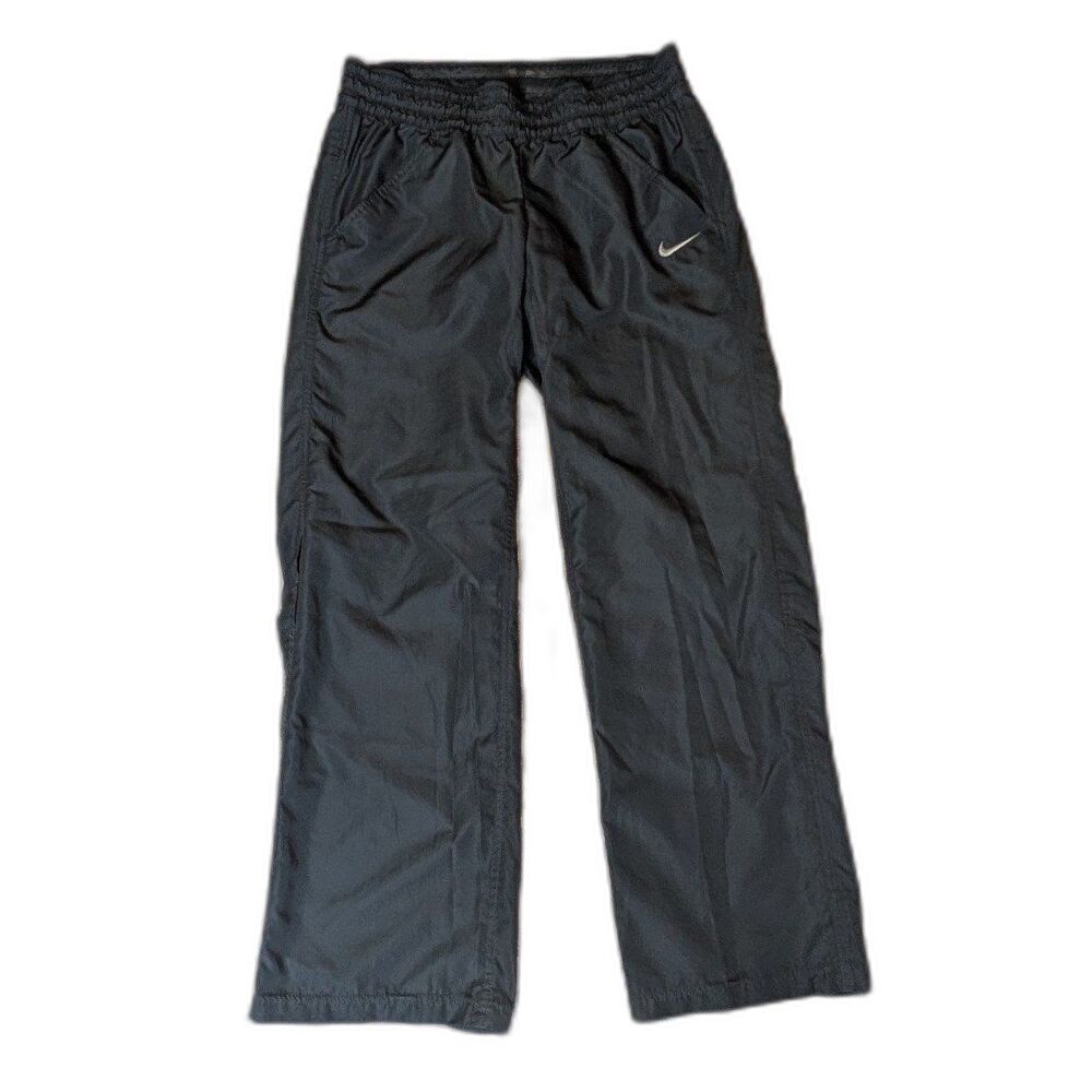 Women's Y2K Nike Hex Woven Wind Pants/ Track Pants Dark Grey Sz M Activewear